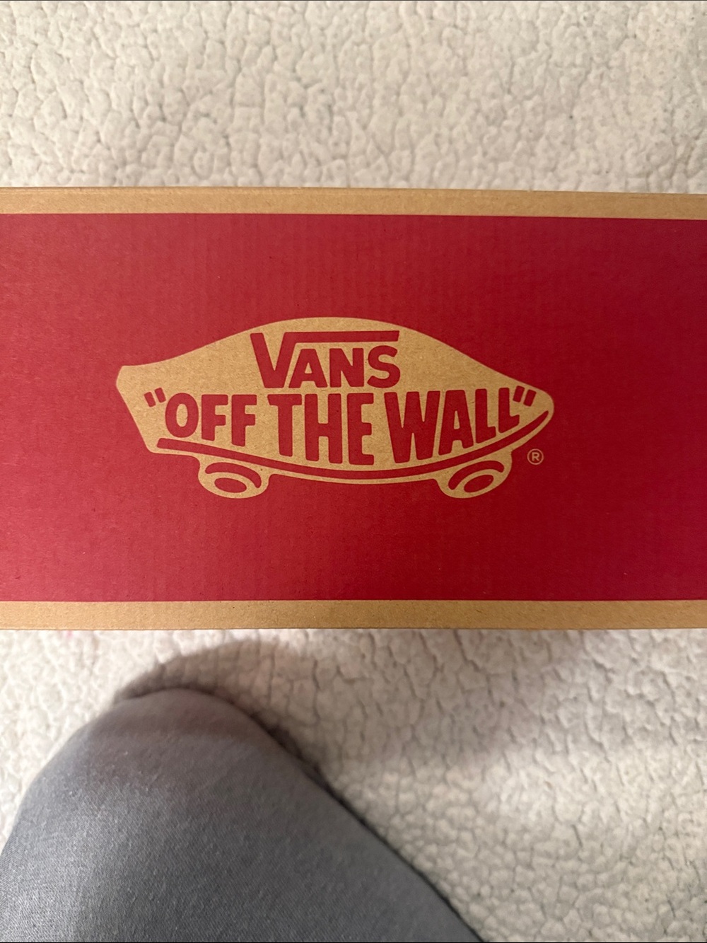 Vans Red and Gold 'Off The Wall' Skate Logo Wall Art